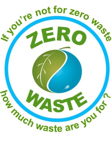 Zero waste logo - if you're not for zero waste, how much waste are you for?